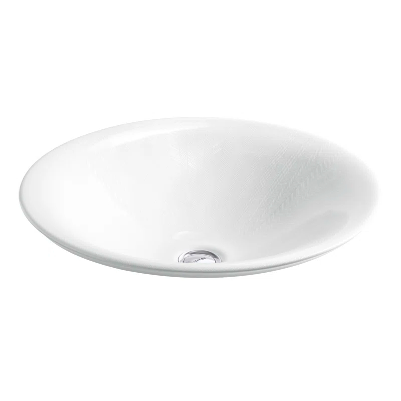 KOHLER Sartorial Herringbone Carillon ARTIST EDITIONS Round Wading Pool Bathroom Sink