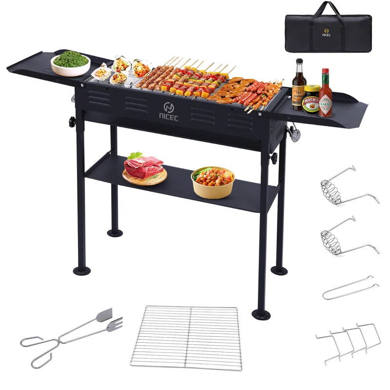 MUKE 45.4'' W Portable Charcoal Grill