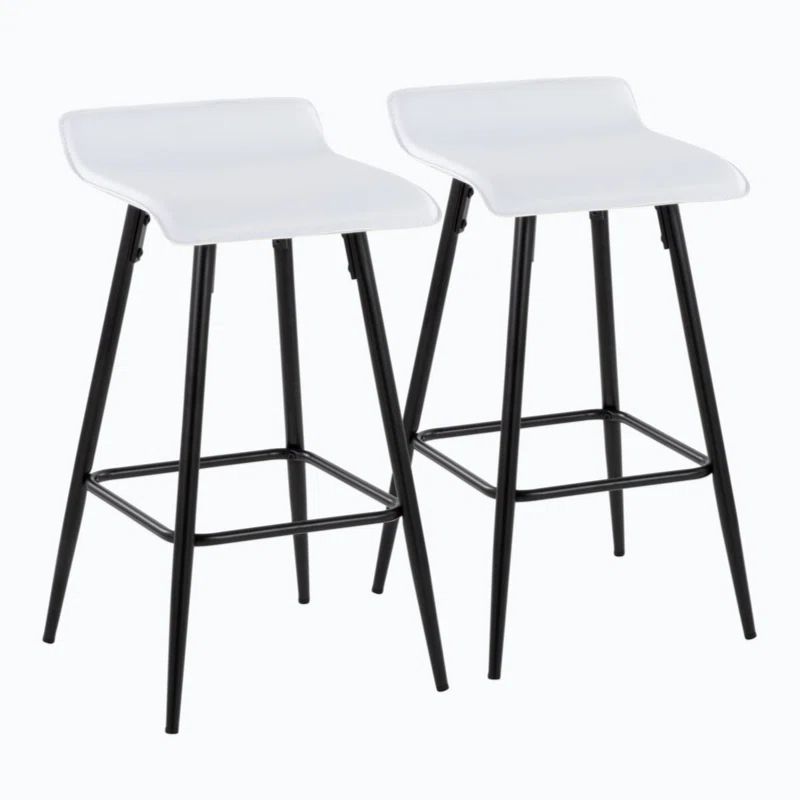 Wenty Upholstered Counter Stool with Metal Frame (Set of 2)