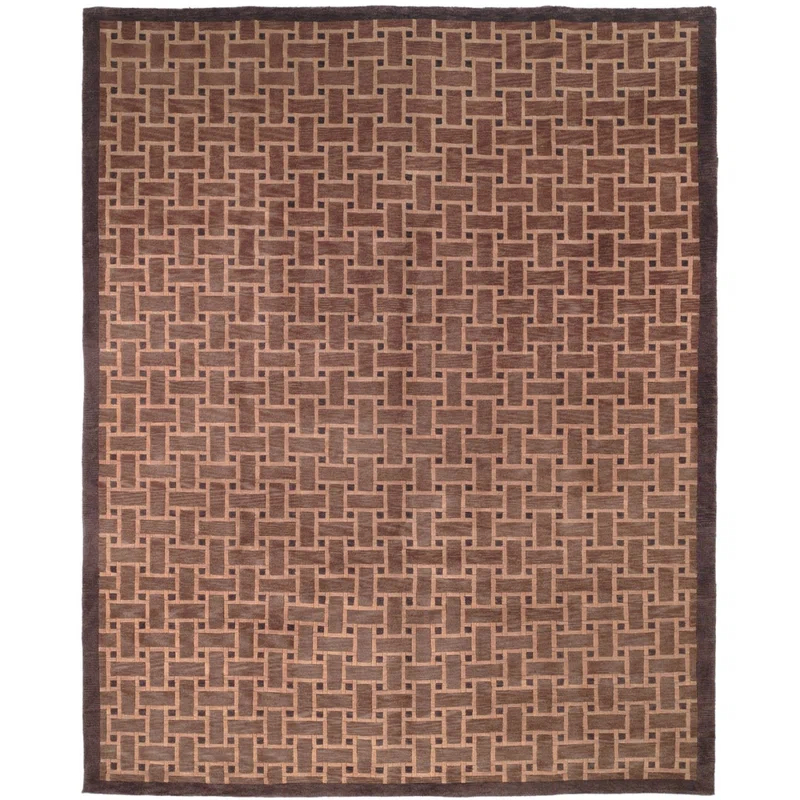 Safavieh Tibetan Hand Knotted Wool Pile Geometric Rug