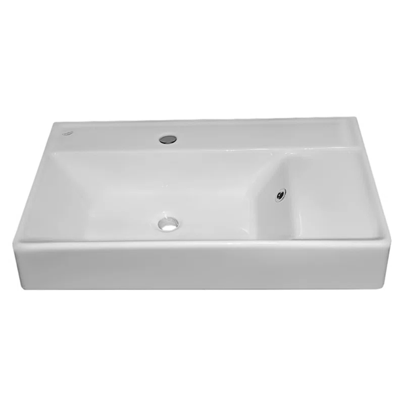 CeraStyle By Nameeks 15'' Ceramic Rectangular Bathroom Sink with Overflow