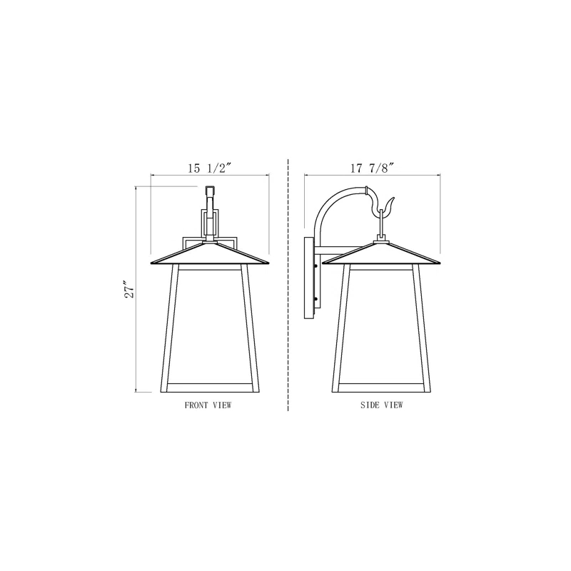 Rainer 5 Light Outdoor Wall Light in Black