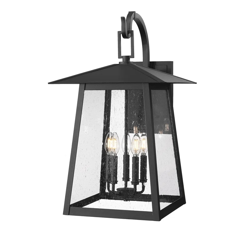 Rainer 5 Light Outdoor Wall Light in Black