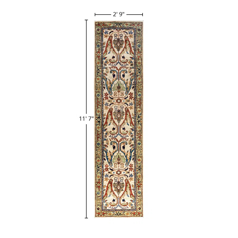 Serapi One-of-a-Kind 2' 9" X 11' 7" Hand Knotted Area Rug