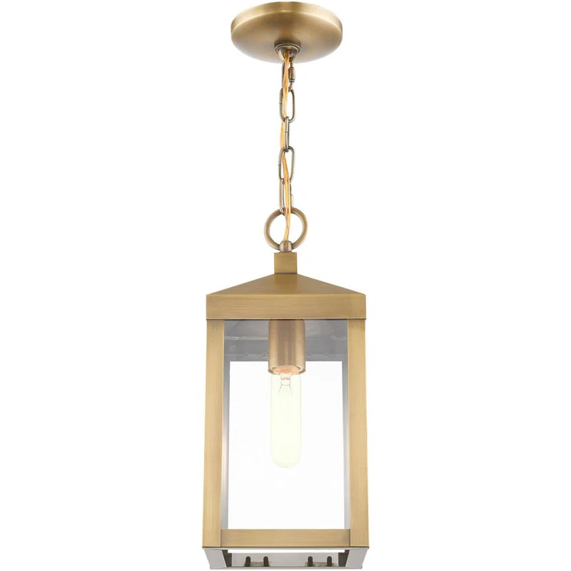 6.25in Satin Post Top Lantern Outdoor Light with Clear Glass Shade