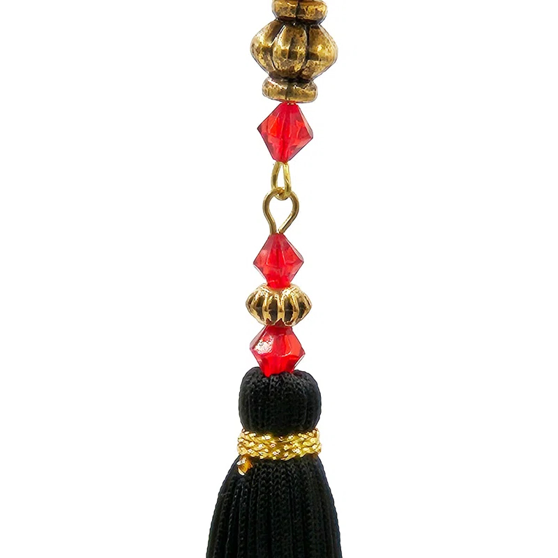 A&B Home 9" Long Acrylic Drop W/Polyester Tassel Hanging Ornaments - Set of 12 (Set of 12)