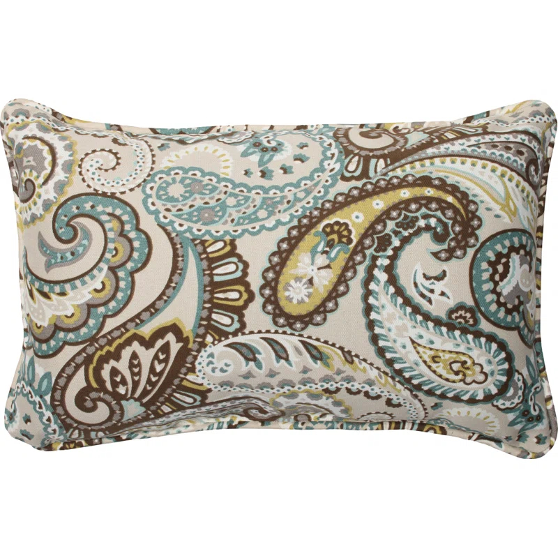 Pillow Perfect Tamara Paisley Indoor/Outdoor Reversible Throw Pillow (Set of 2)