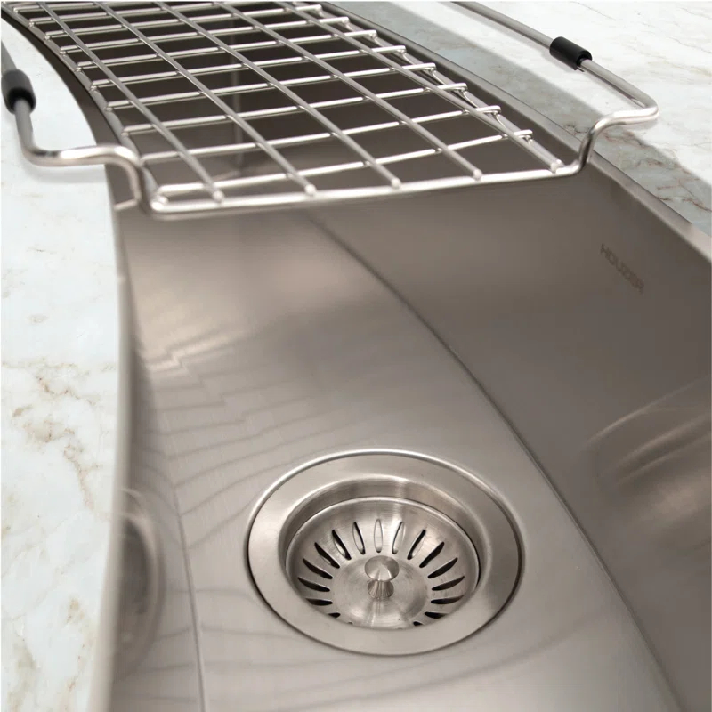 Contempo 33'' L Flush Single Bowl Stainless Steel Kitchen Sink