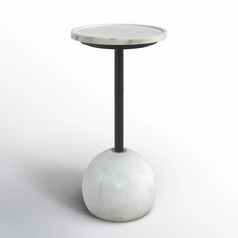 Nicholas Side Table - White Marble