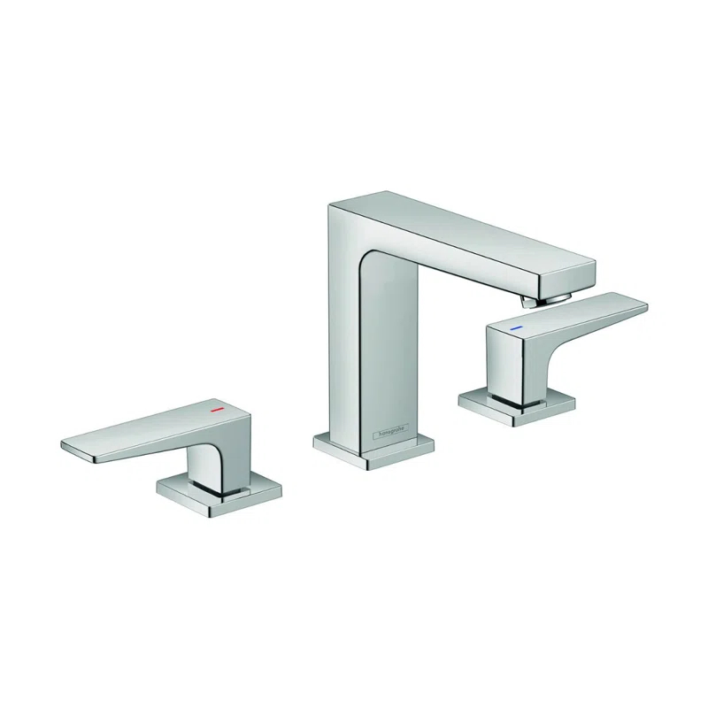 Hansgrohe Metropol Widespread Faucet 110 with Lever Handles and Drain Assembly, 1.2 GPM