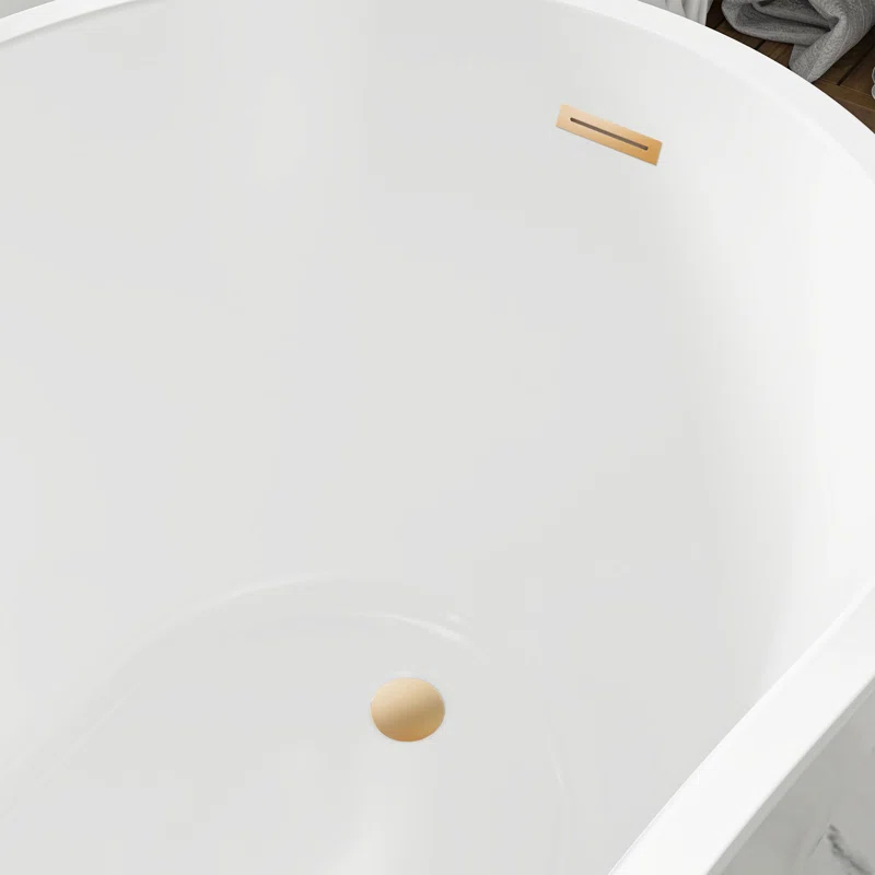 54" X 28" Freestanding Soaking Acrylic Bathtub