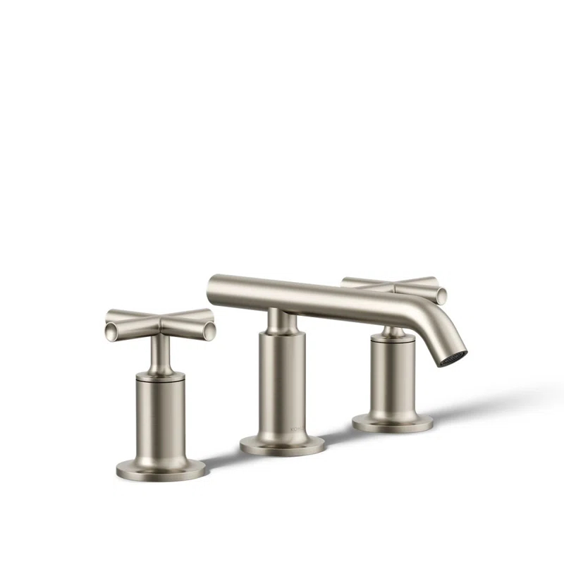 Purist® Widespread Bathroom Sink Faucet with Low Cross Handles and Low Spout
