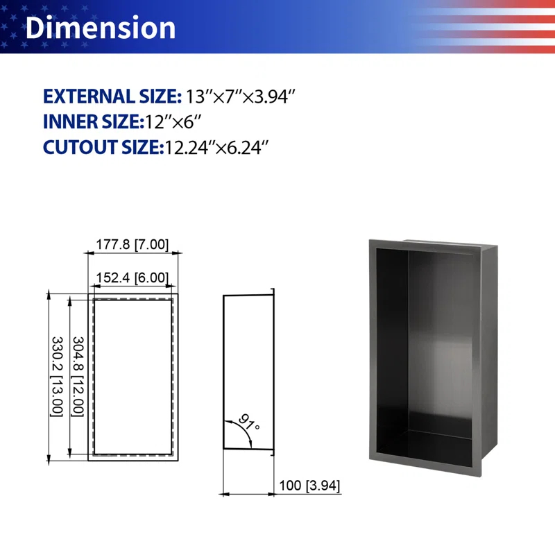 Stainless Steel Wall Niche