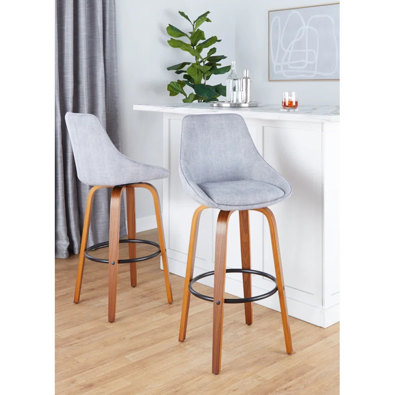 LumiSource Swivel Upholstered Counter Stool