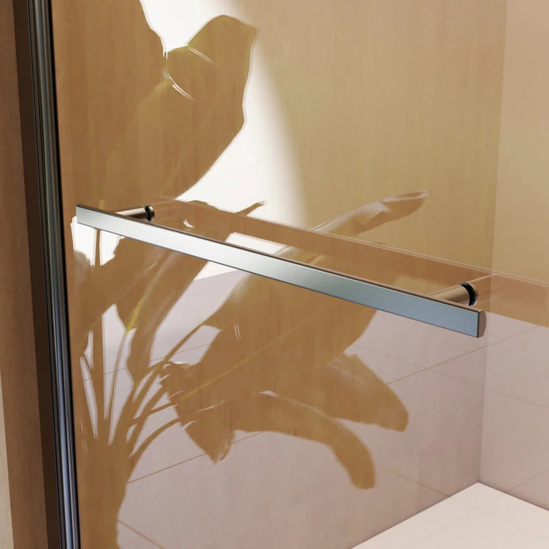 31"W x 55"H Frameless Folding Pivot Shower Tub Door Reversible Installation