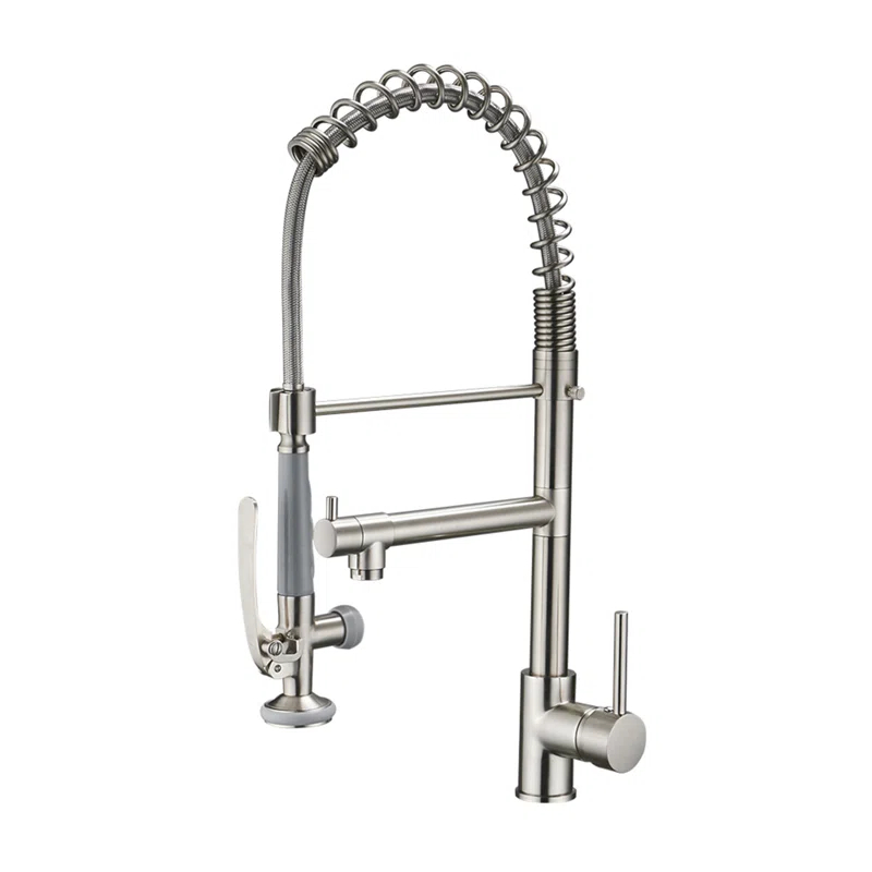 Kitchen Faucet Pull Down Sprayer Brushed Nickel,Single Handle Kitchen Sink Faucet