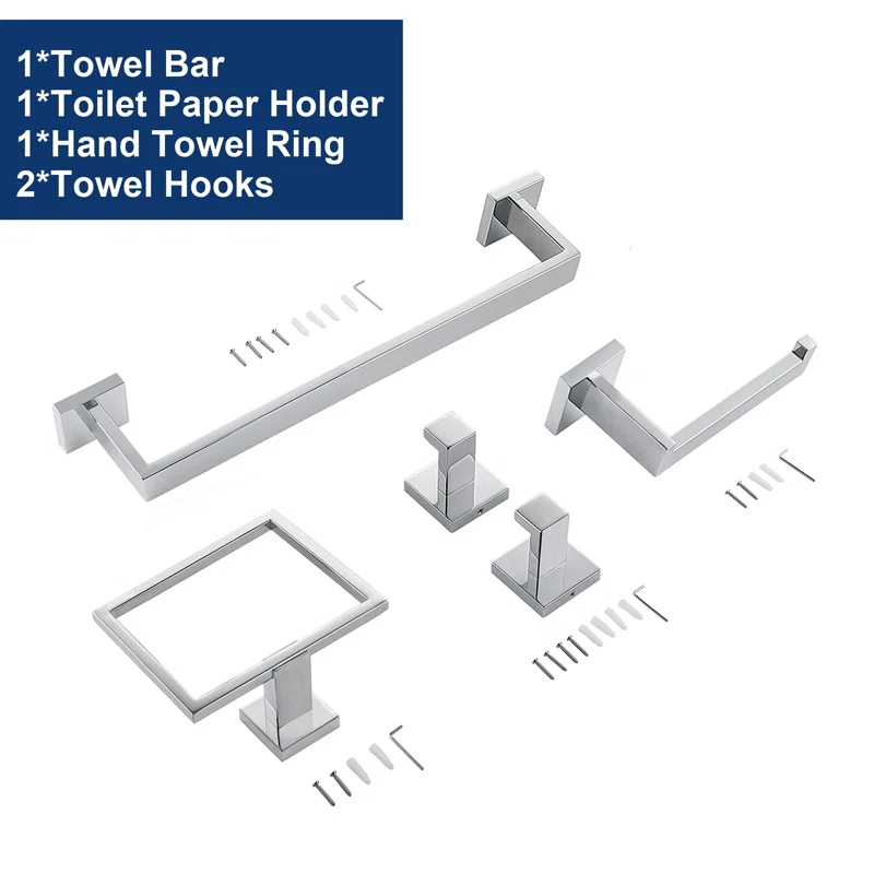 5-Piece Bathroom Hardware Set