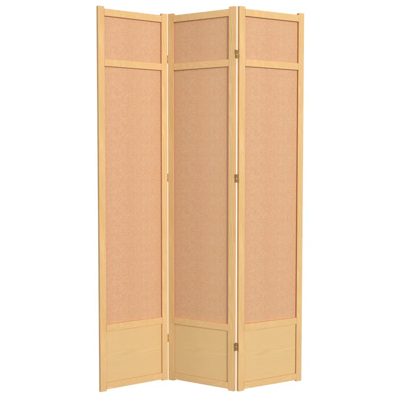 Oriental Furniture 7 Ft Tall Jute Shoji Screen, natural, 3 panel