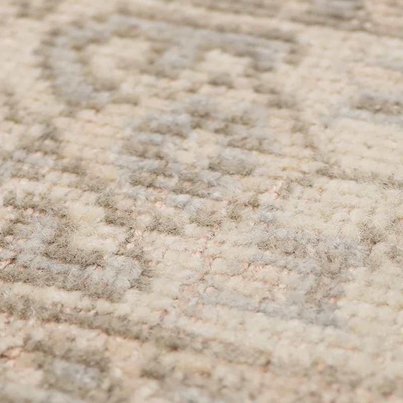 Luxor Elegance Gray 8'x10' Hand-Knotted Wool & Silk Area Rug