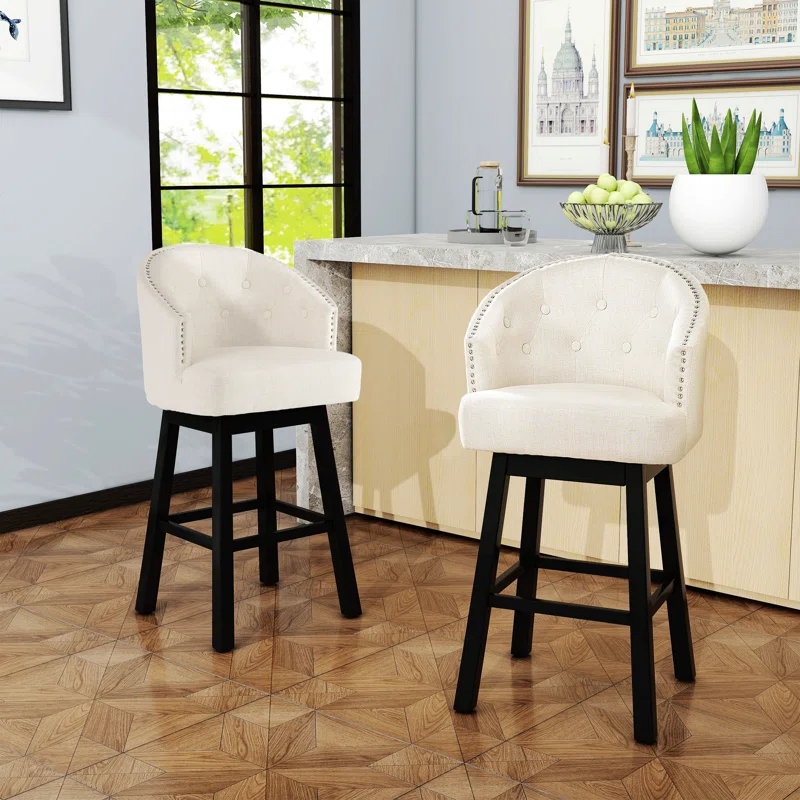Red Barrel Studio® Lentha KD SWIVEL BARSTOOL (Set of 2)