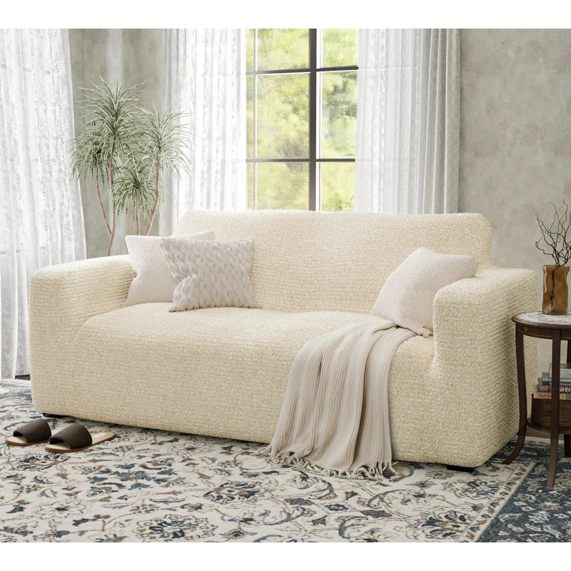 Stretchy Slipcover for Loveseat Sofa - Italian Style & Premium Quality - Mille Righe Collection