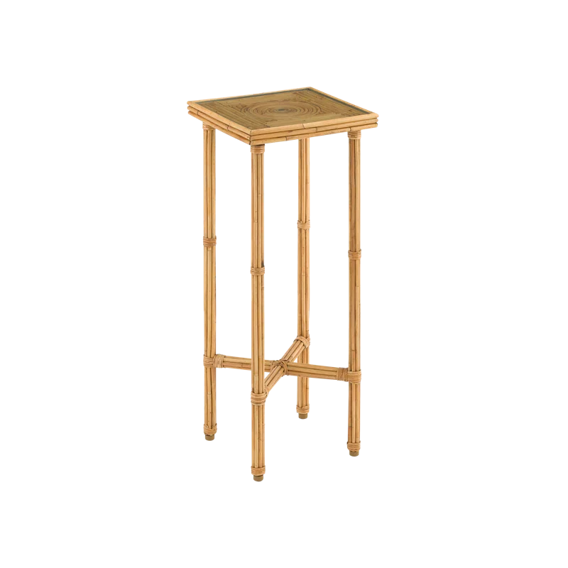 Clement Square Rattan Accent Table (10")