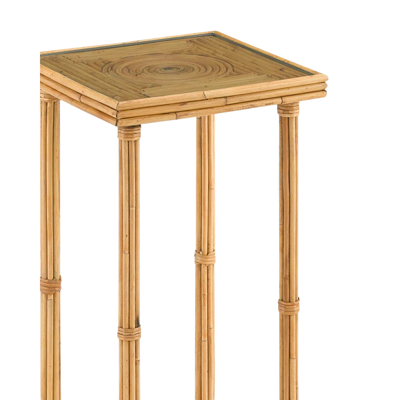 Clement Square Rattan Accent Table (10")