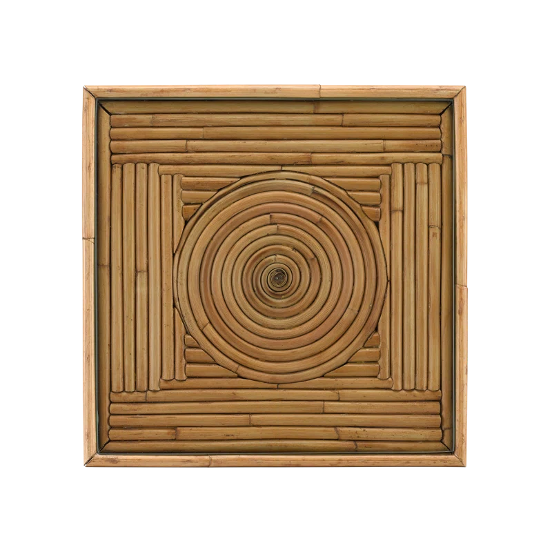 Clement Square Rattan Accent Table (10")