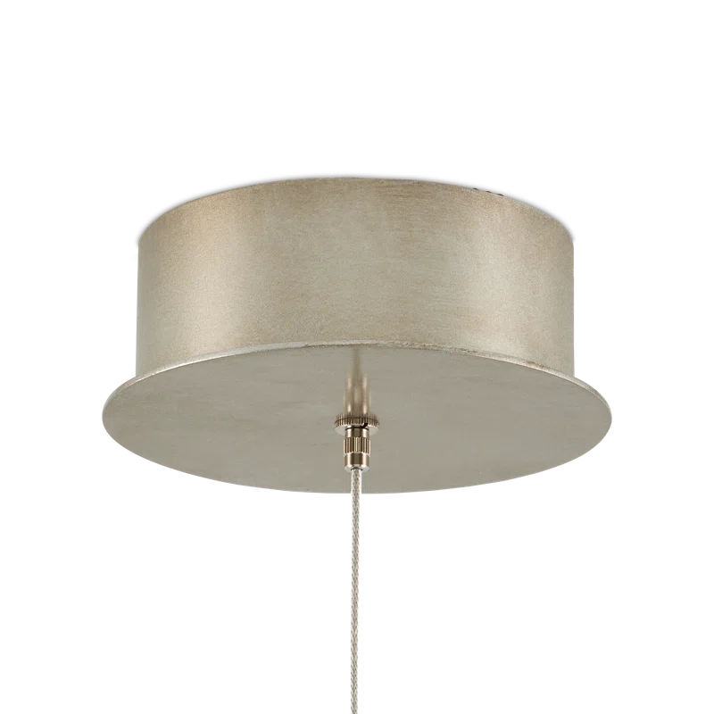 Beehive Rattan Shade Silver Finish 1-Light Pendant