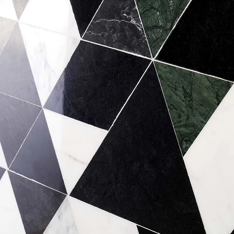 Prisma Dark Green 7.75 in. x 13.5 in. Polished Marble Floor and Wall Tile (0.73 sq. ft./Each)