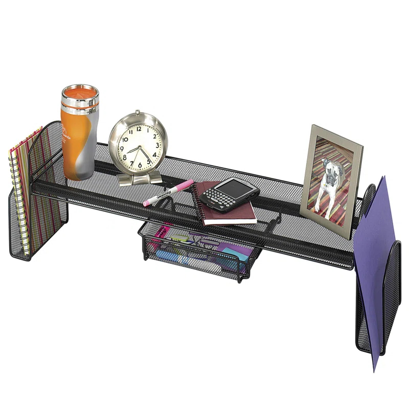 Safco Products Company Onyx 10" H x 31.5" W Desk Hutch