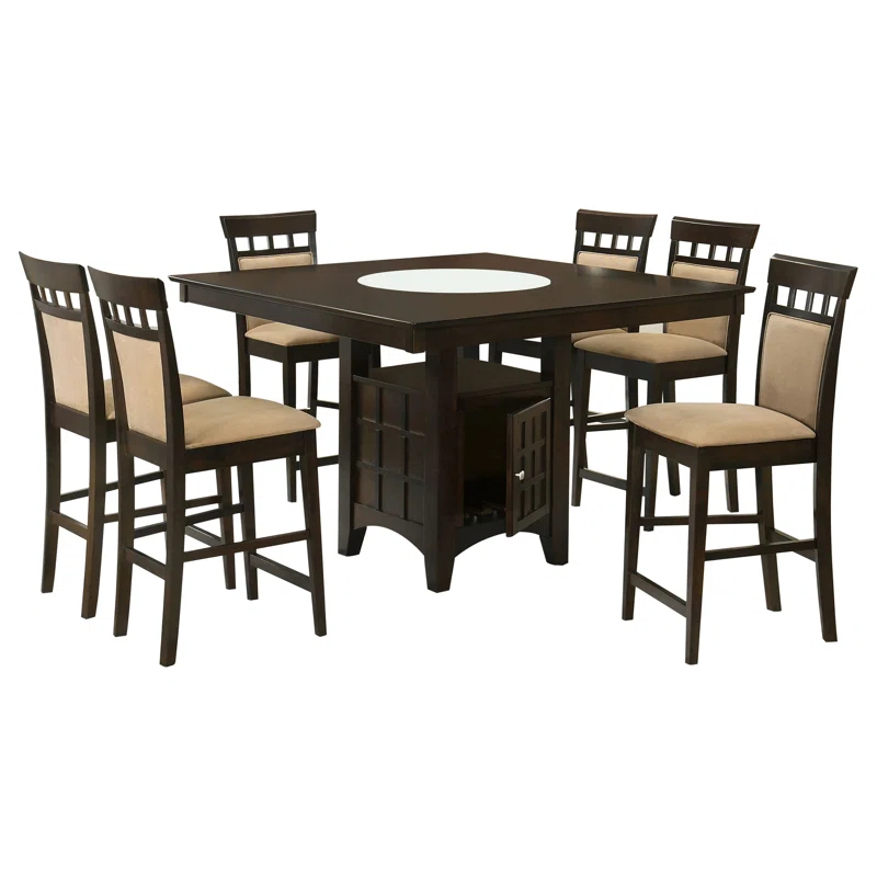 Gabriel Square Counter Height Dining Table Cappuccino