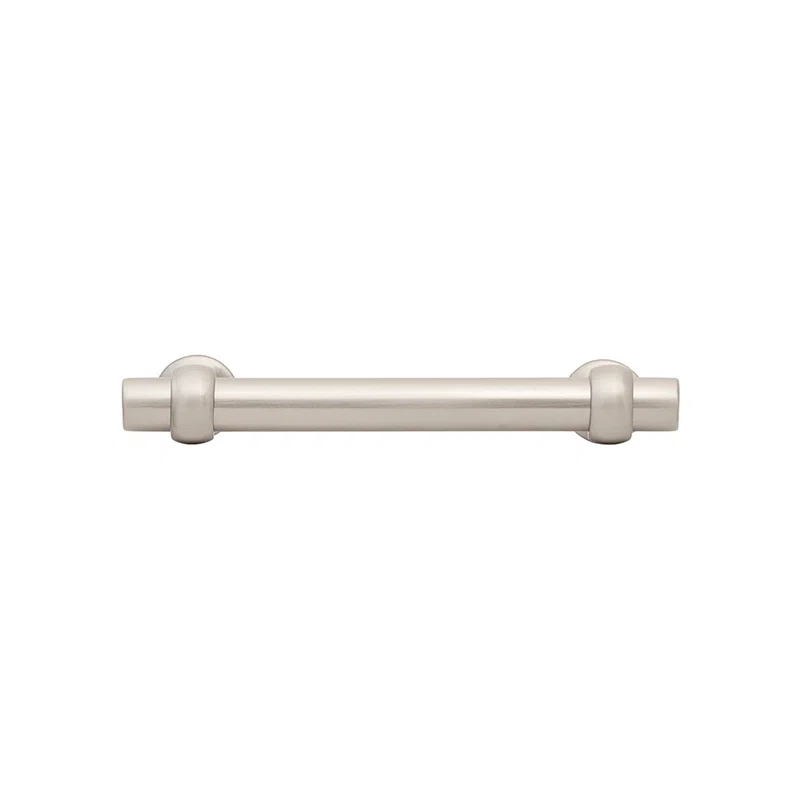 Satin Nickel Modern Bar Pull with Mounting Hardware