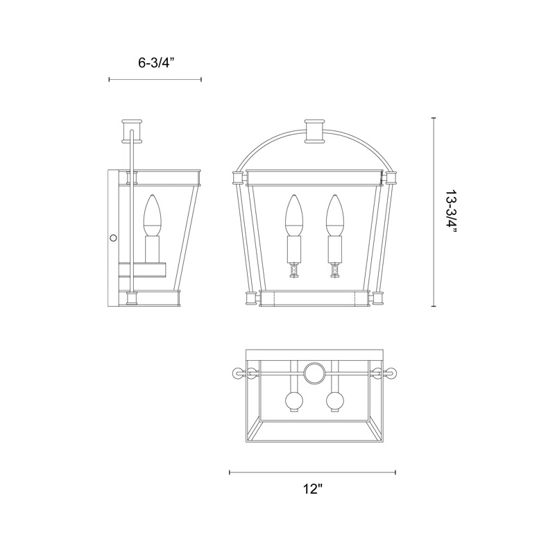 Manor Solid Brass Candle Wall Light