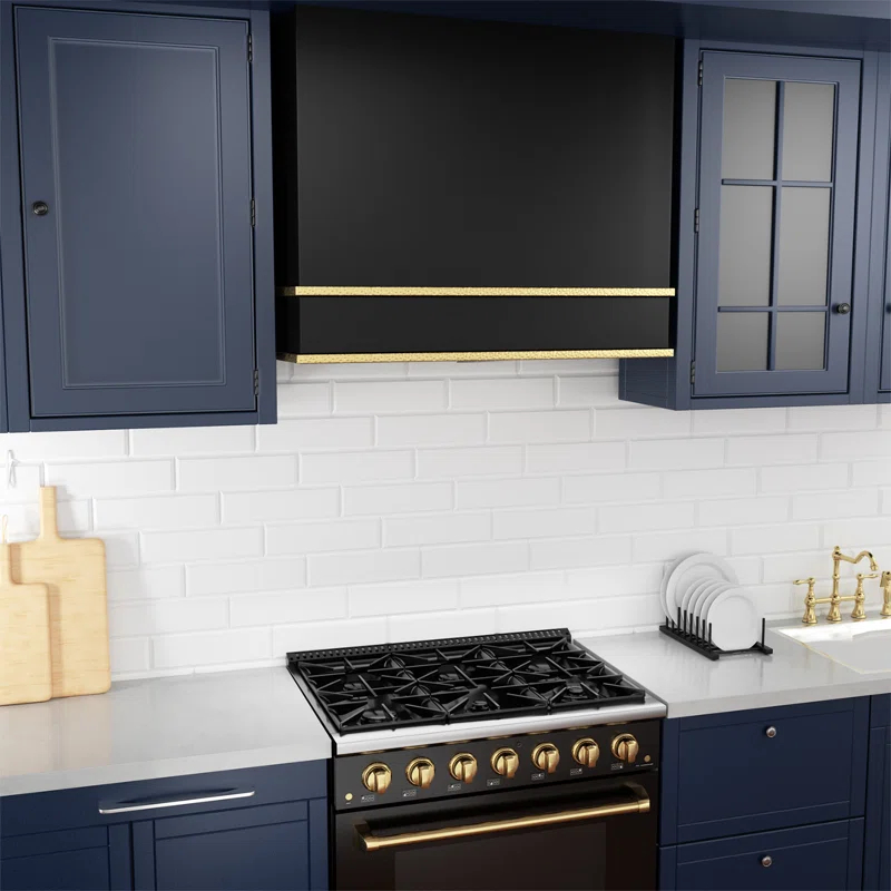 Akicon 36" Stainless Steel 600 CFM Ducted (Vented) Wall Mounted Required Range Hood