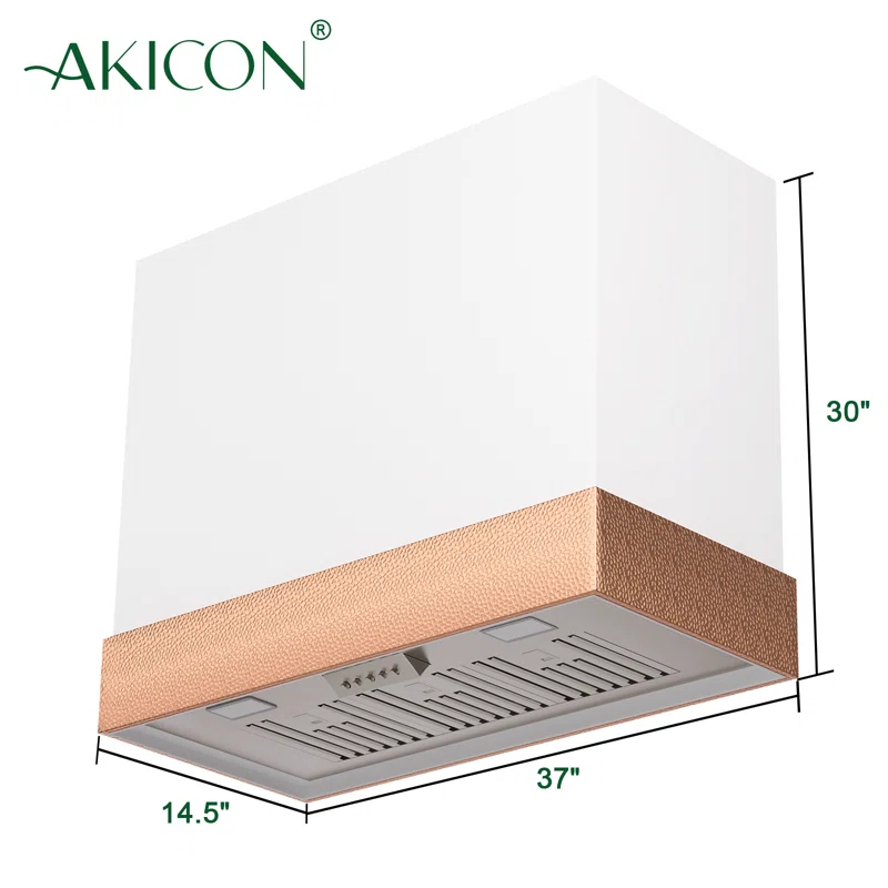 Akicon 600 CFM Ducted (Vented) Wall Mounted Required Range Hood
