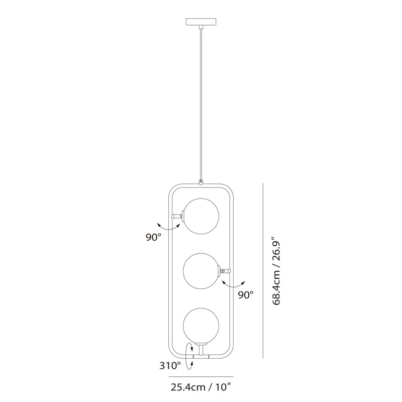 Sircle 3 - Light Unique/Statement Pendant