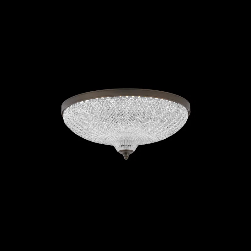 Roma Crystal LED Flush Mount With 3-CCT Color Temperature Selectable Switch (3000K-3500K-4000K)