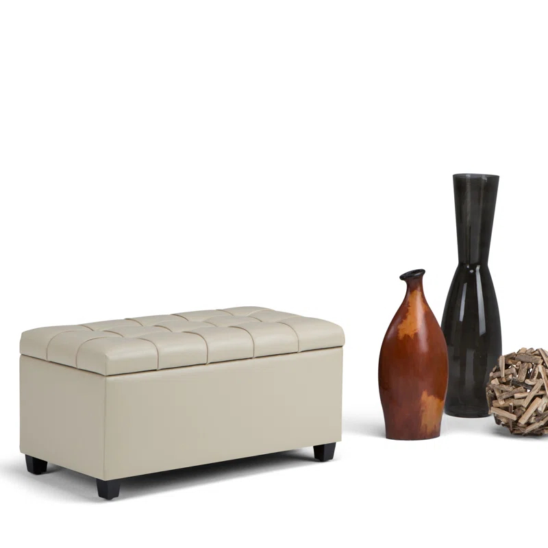 Sienna Faux Leather Ottoman