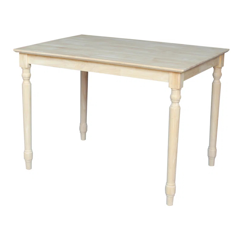 International Concepts Turned Solid Wood Top Dining Table