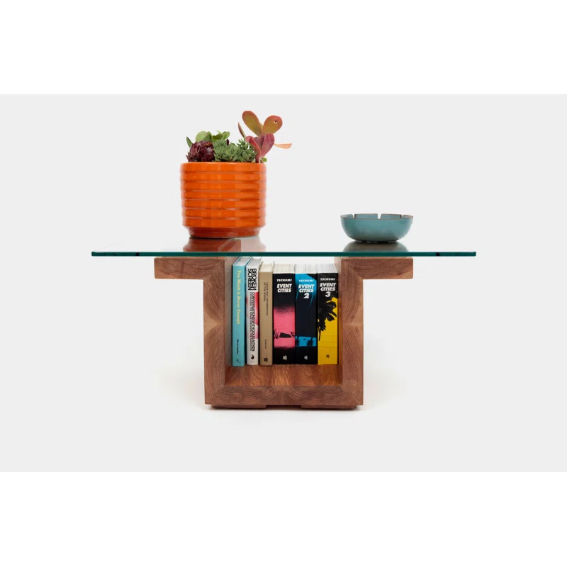 SQG Pedestal Coffee Table with Storage