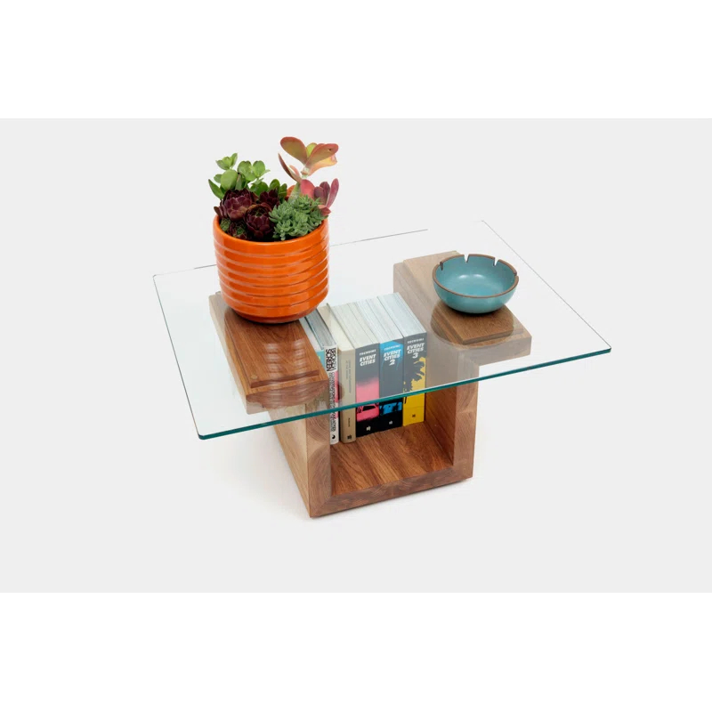 SQG Pedestal Coffee Table with Storage