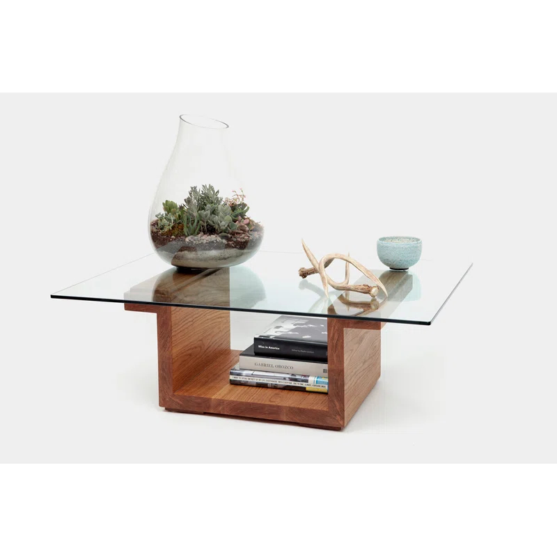 SQG Pedestal Coffee Table with Storage