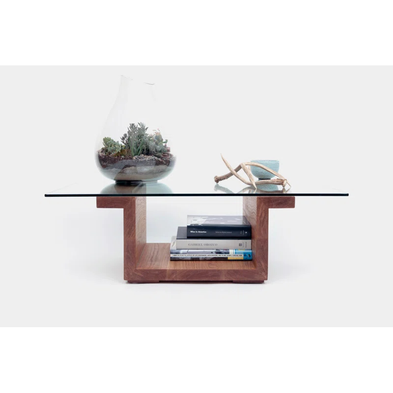 SQG Pedestal Coffee Table with Storage