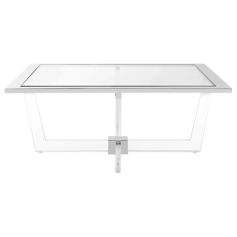 SAFAVIEH Couture Hermina Contemporary Acrylic Coffee Table, Silver
