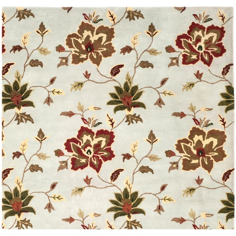 World Menagerie Arber Hand Tufted Wool Floral / Flower Rug