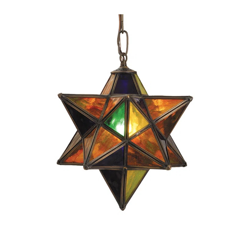 Meyda Tiffany & Stained Glass 1 - Light Antique Brass Single Pendant