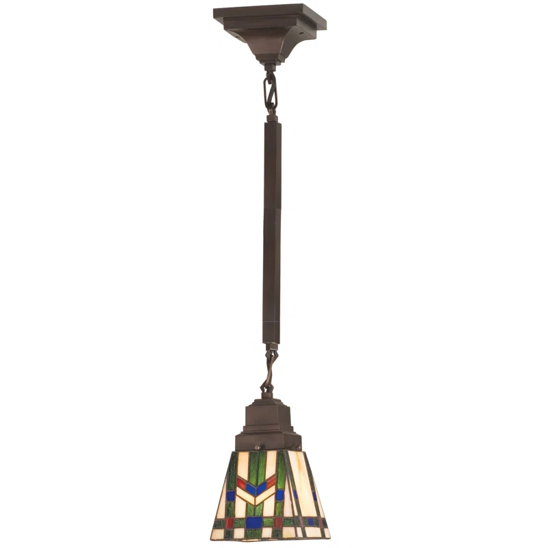 Meyda Tiffany & Stained Glass 1 - Light Mahogany Bronze Single Pendant