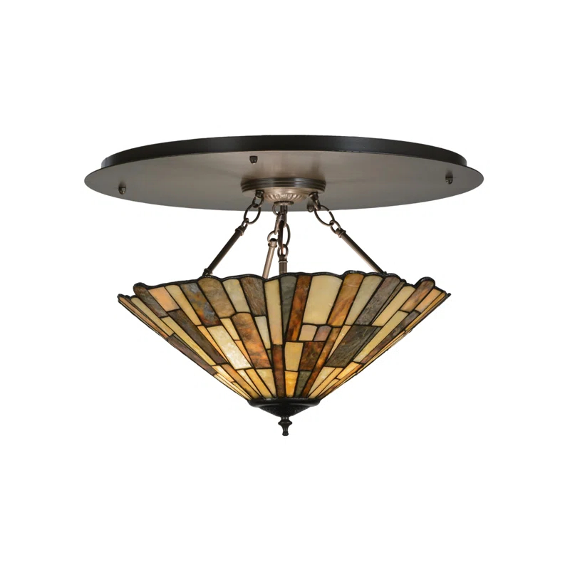 Glass Semi Flush Mount