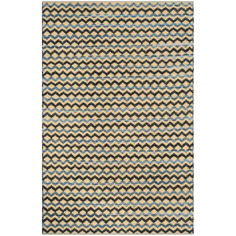 Annia Hand Woven Cotton Geometric Rug